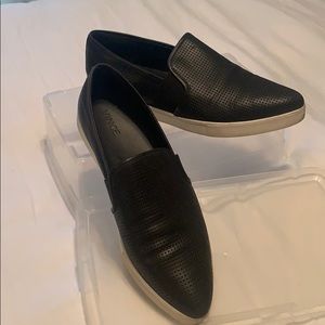 Vince Black Leather Sneakers